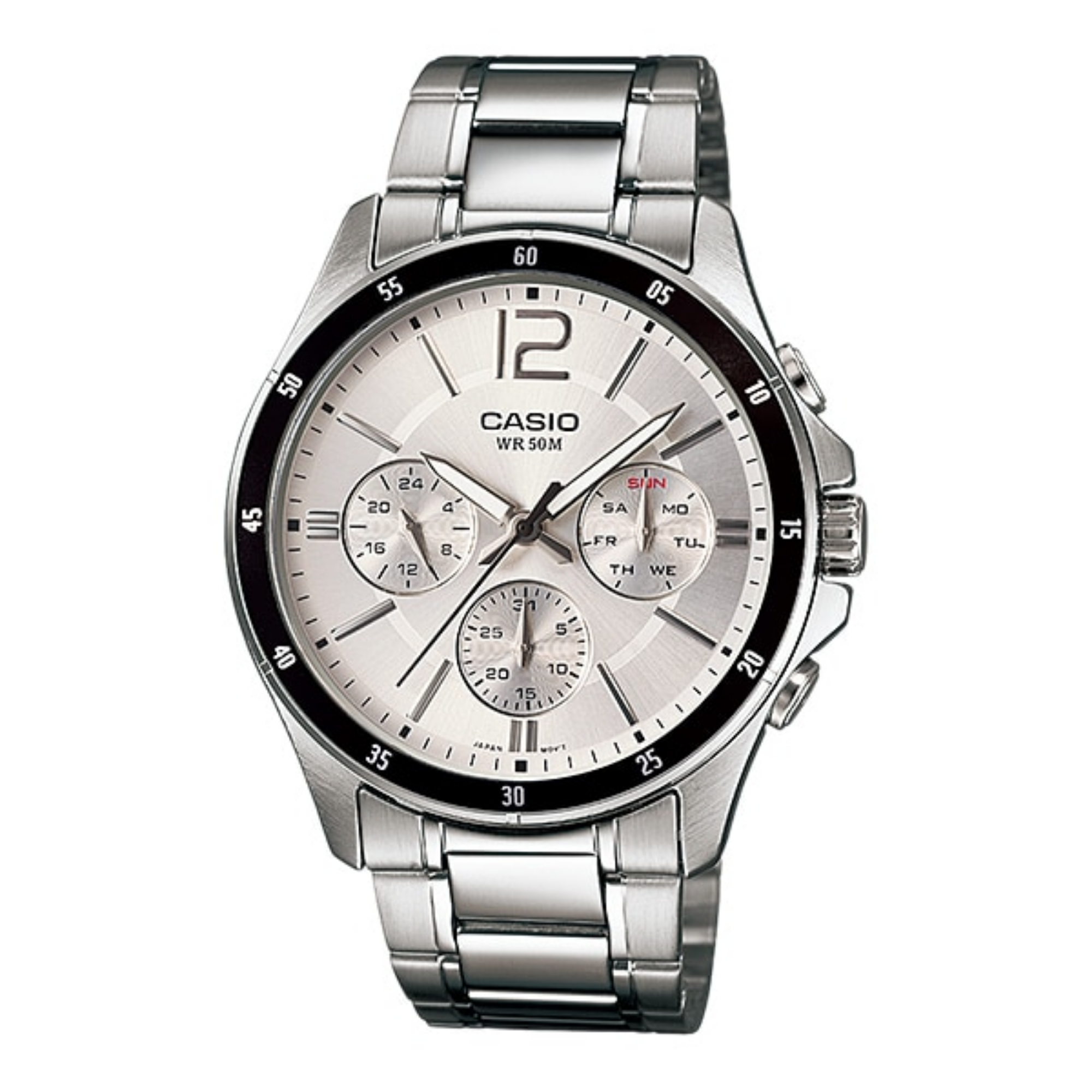 Casio Enticer MTP-1374D-7AVDF Multifunction Silver Chain Men’s Watch