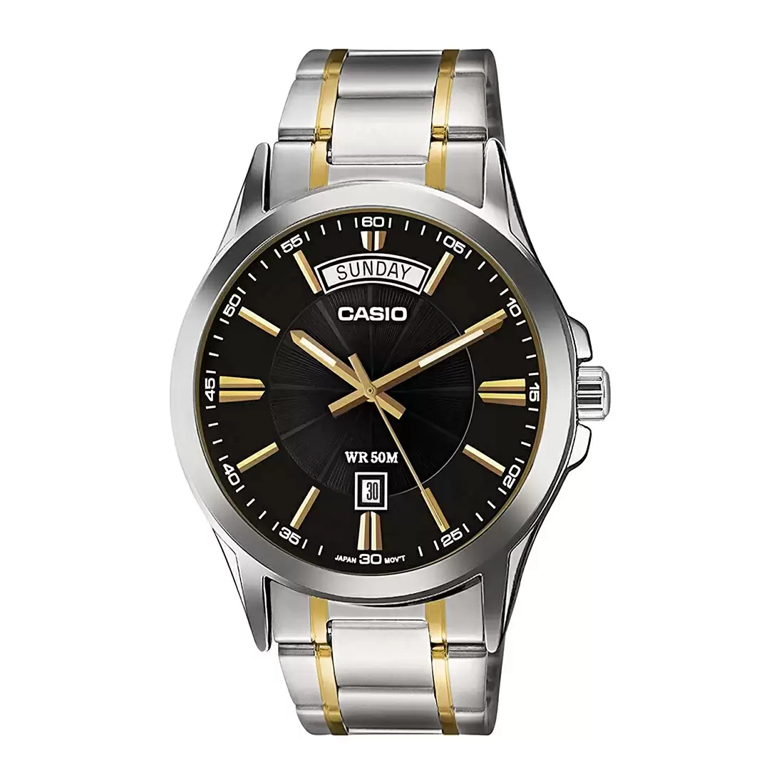 Casio Enticer MTP-1381G-1AVDF Day Date Two Tone Chain Men’s Watch