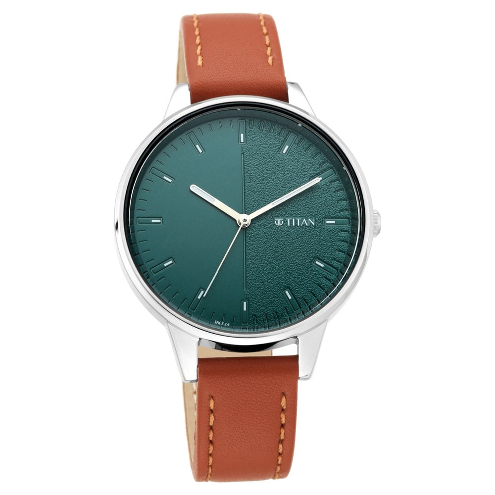 Titan 2648SL01 Women's Analog Leather Strap Watch | Elegant Ladies Watch | Style Merchandise