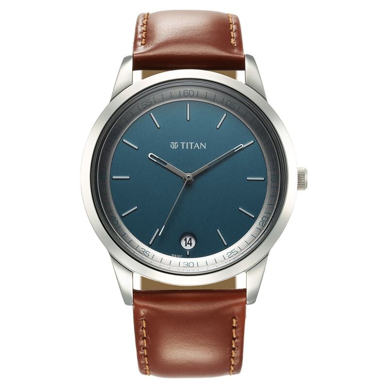 Titan 1806SL12 Men's Analog Leather Strap Watch – Quartz Movement | Style Merchandise