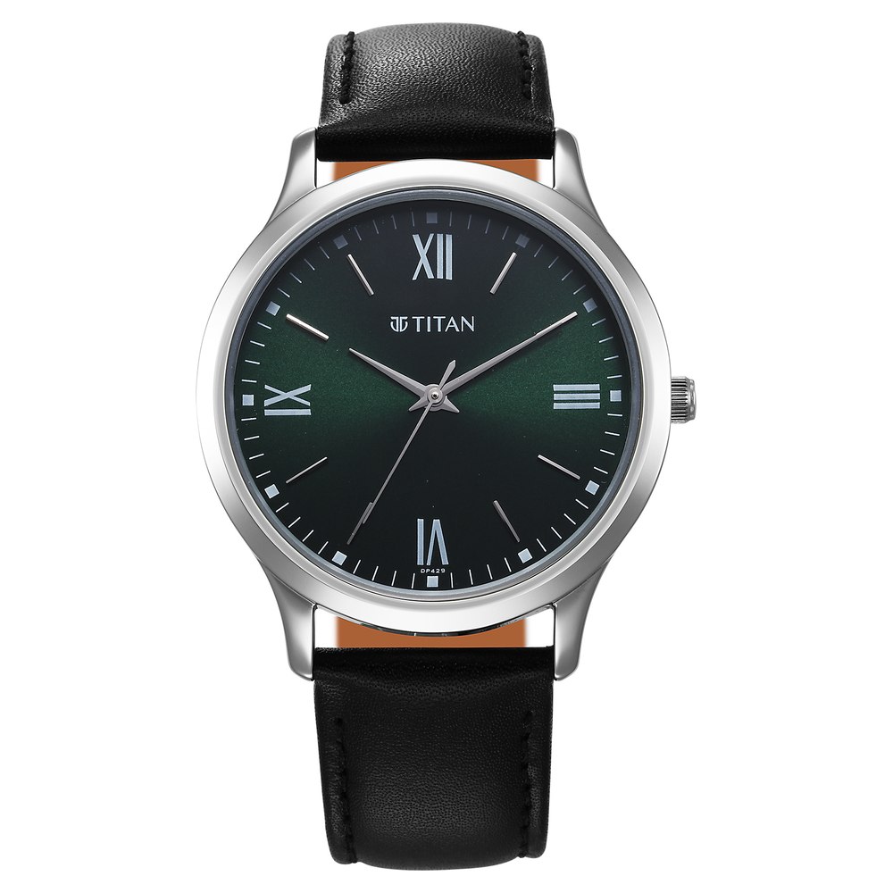 Titan 1825SL16 Men's Analog Leather Strap Watch – Classic Quartz Timepiece | Style Merchandise