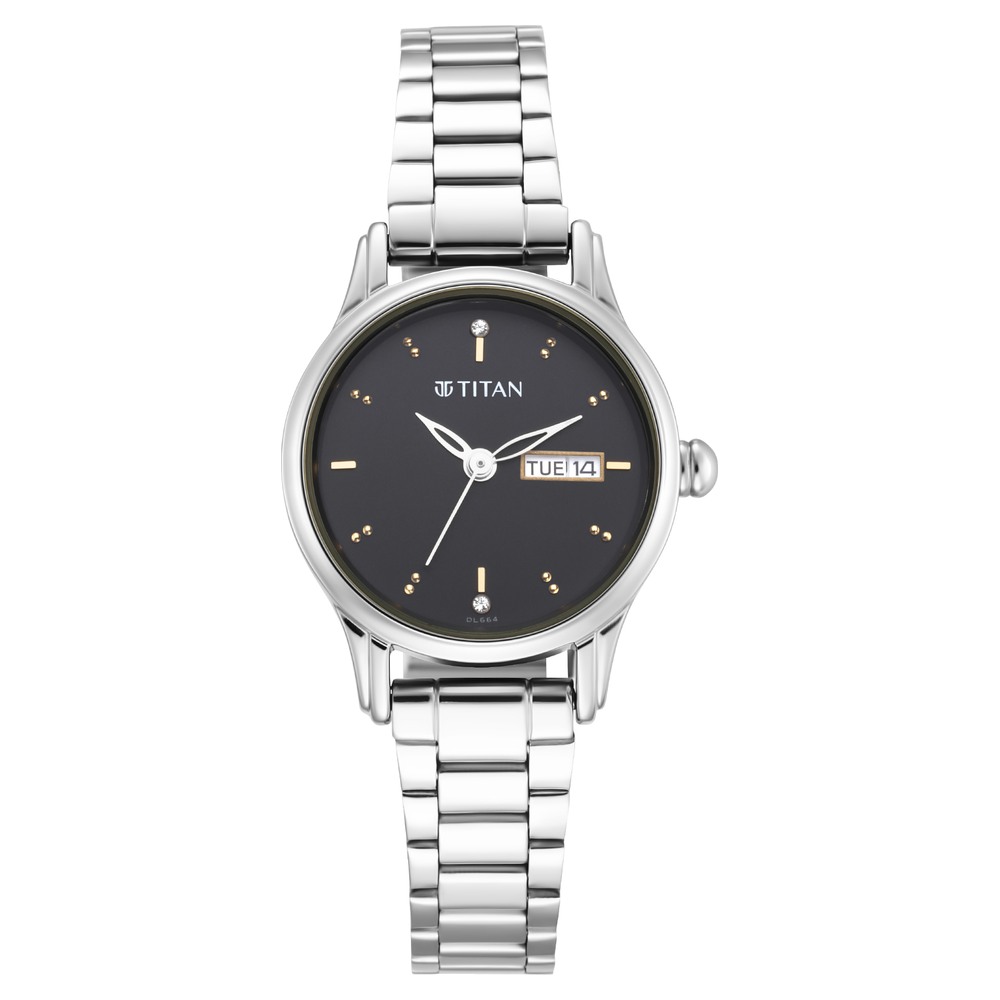 Titan 2656SM03 Women's Analog Stainless Steel Watch | Premium Ladies Wrist Watch
