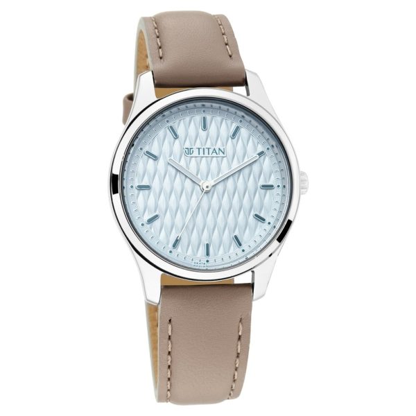 Titan 2639SL05 Women's Analog Leather Strap Watch | Elegant Ladies Watch