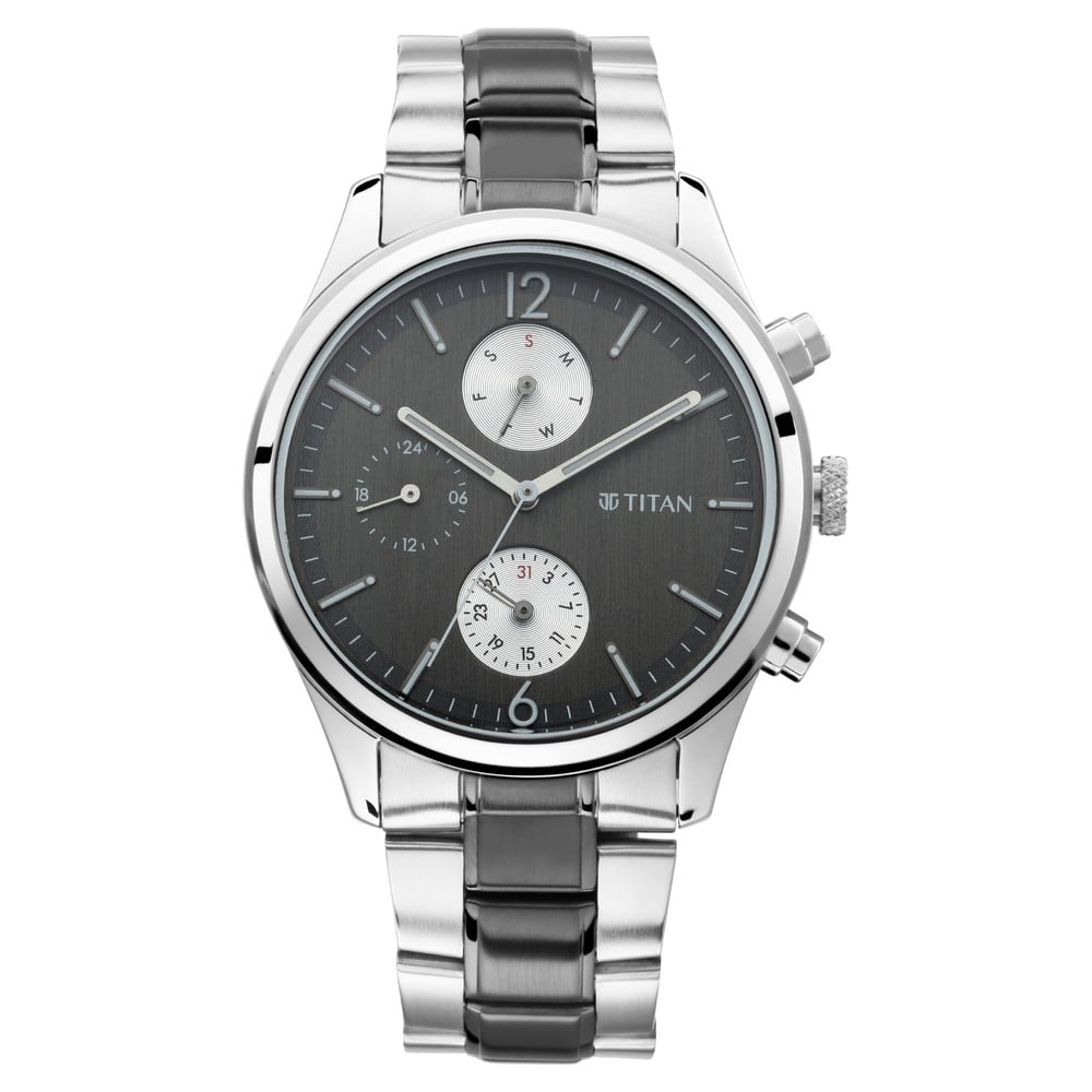 Titan 1805KM02 Men's Analog Stainless Steel Watch | Original Titan Watch Bangladesh | Style Merchandise