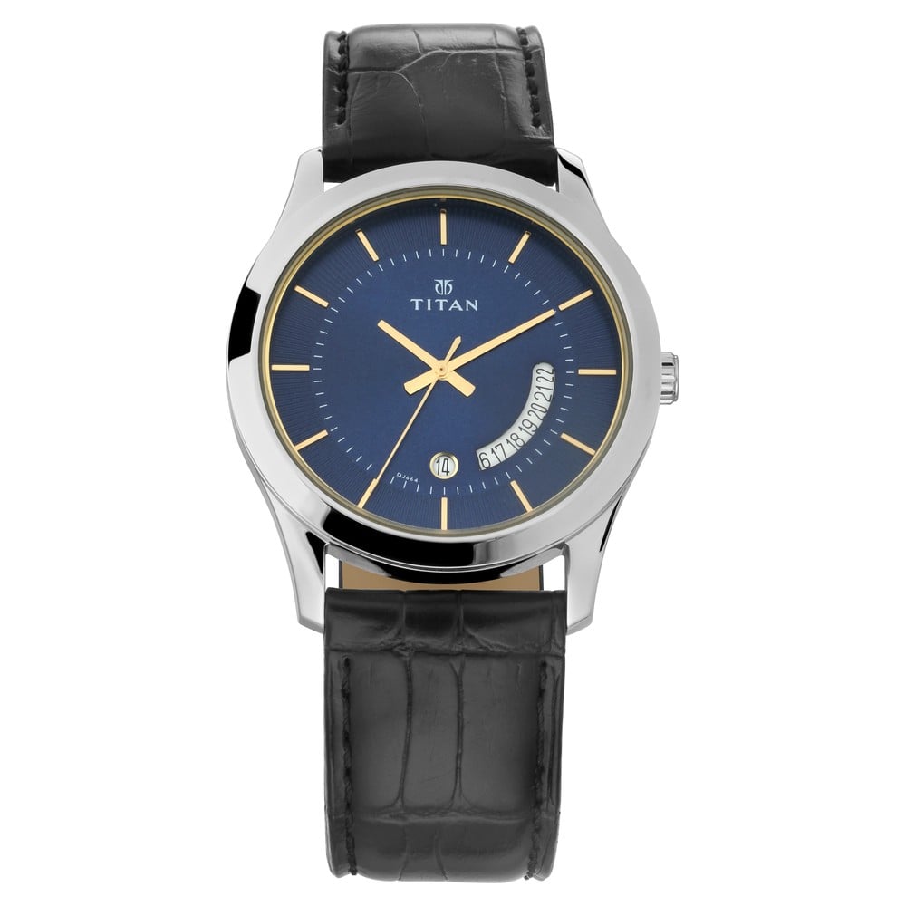 Titan 1823SL01 Men's Analog Leather Strap Watch | Original Titan Watch Bangladesh | Style Merchandise