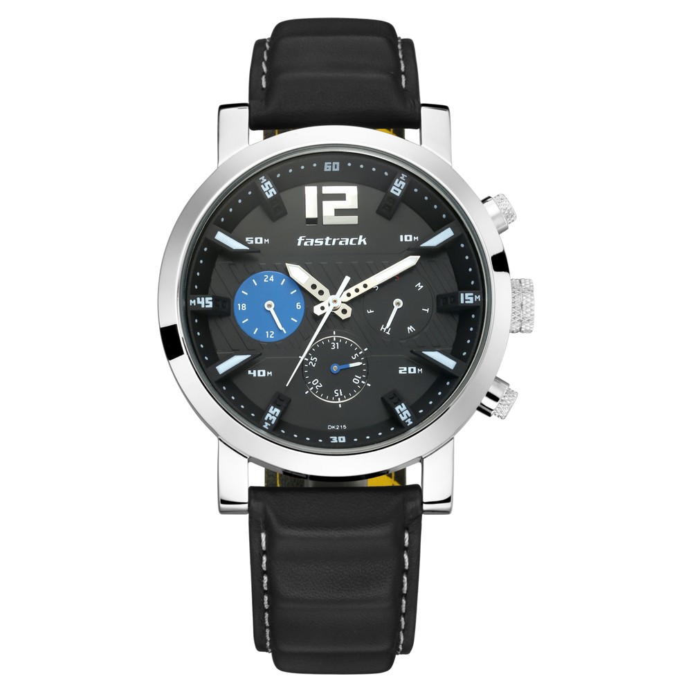 Fastrack 3227SL01 Men's Analog Leather Strap Watch | Quartz Movement | Premium Casual Wrist Watch