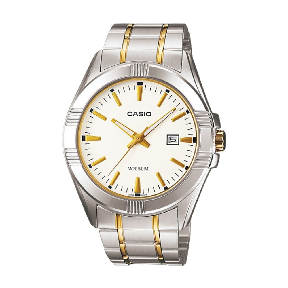 Casio MTP-1308SG-7AVDF Enticer Two-Tone Date Chain Watch