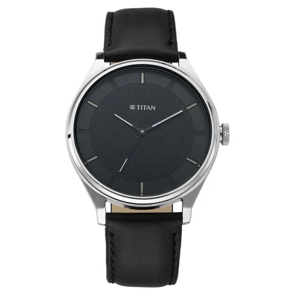 Titan 1802SL11 Men's Analog Leather Strap Watch | Original Titan Watch | Style Merchandise